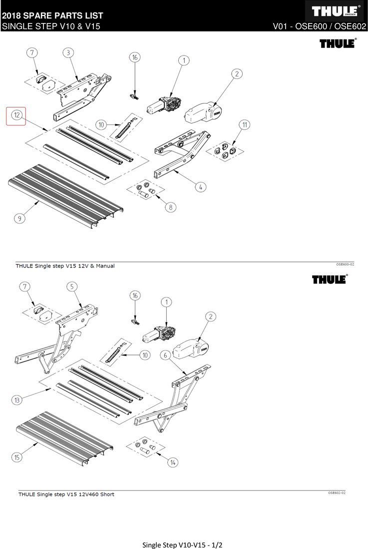 Repair Kit Thule Double Pin Step Euro Accessoires Italia